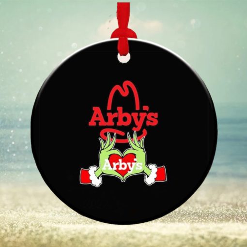 Grinch hand love Arby’s Christmas ornament