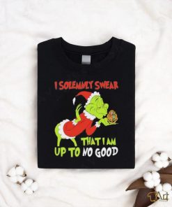 Grinch hat santa I solemnly swear that I am up to no good christmas shirt