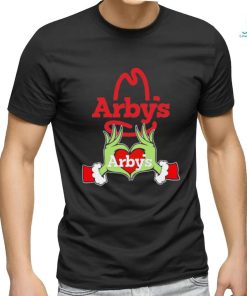 Grinch santa love Arby’s logo christmas shirt