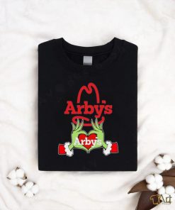 Grinch santa love Arby’s logo christmas shirt