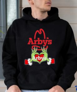 Grinch santa love Arby’s logo christmas shirt