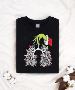 Grinch santa lung light merry christmas shirt
