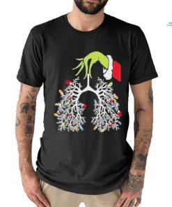 Grinch santa lung light merry christmas shirt