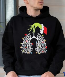 Grinch santa lung light merry christmas shirt