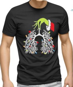 Grinch santa lung light merry christmas shirt
