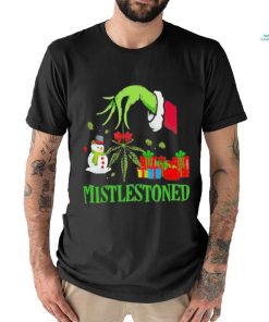 Grinch santa mistlestoned christmas shirt