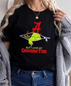 Grinch zipper I hate people but I love my Alabama Crimson Tide shirt