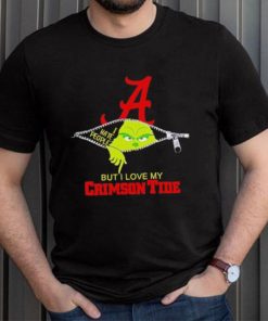 Grinch zipper I hate people but I love my Alabama Crimson Tide shirt