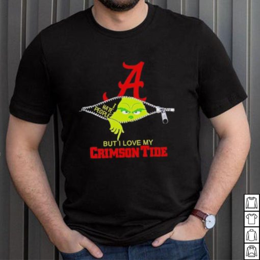 Grinch zipper I hate people but I love my Alabama Crimson Tide shirt