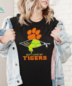 Grinch zipper I hate people but I love my Clemson Tigers shirt