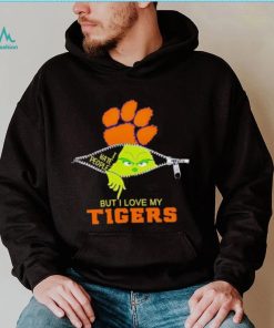 Grinch zipper I hate people but I love my Clemson Tigers shirt