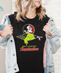 Grinch zipper I hate people but I love my Florida State Seminoles shirt