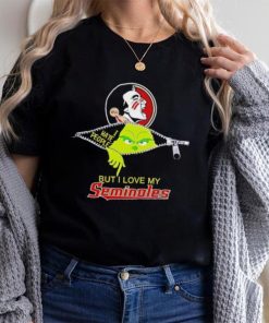 Grinch zipper I hate people but I love my Florida State Seminoles shirt