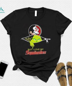 Grinch zipper I hate people but I love my Florida State Seminoles shirt