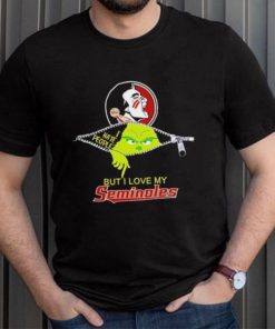 Grinch zipper I hate people but I love my Florida State Seminoles shirt