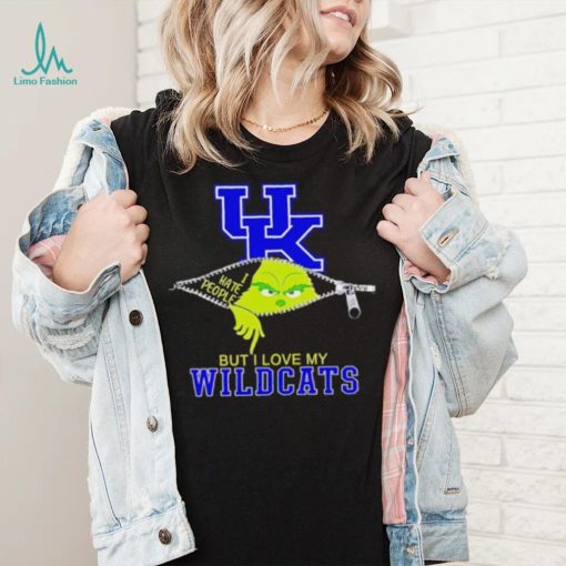 Grinch zipper I hate people but I love my Kentucky Wildcats shirt