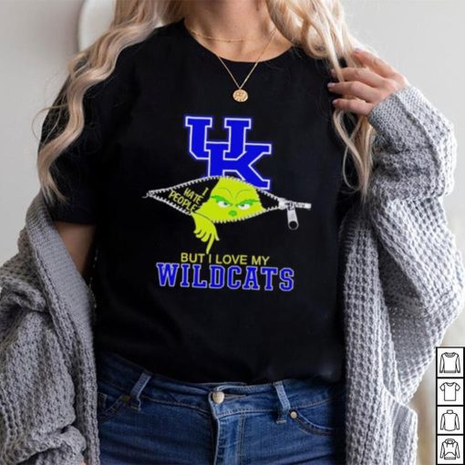 Grinch zipper I hate people but I love my Kentucky Wildcats shirt