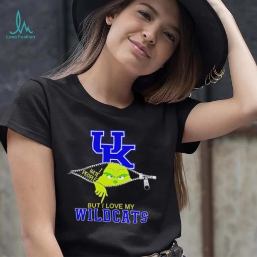 Grinch zipper I hate people but I love my Kentucky Wildcats shirt