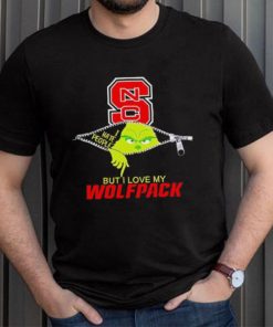 Grinch zipper I hate people but I love my NC State Wolfpack shirt