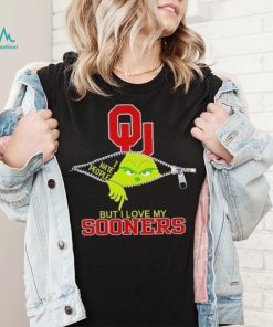 Grinch zipper I hate people but I love my Oklahoma Sooners shirt