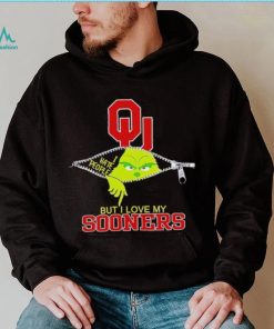 Grinch zipper I hate people but I love my Oklahoma Sooners shirt