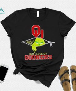 Grinch zipper I hate people but I love my Oklahoma Sooners shirt