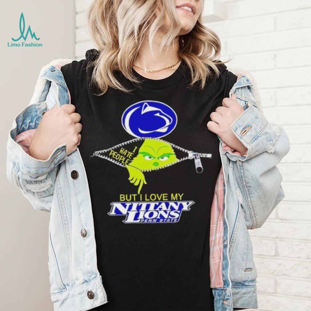 Grinch zipper I hate people but I love my Penn State Nittany Lions shirt Grinch zipper I hate people but I love my Penn State Nittany Lions shirt