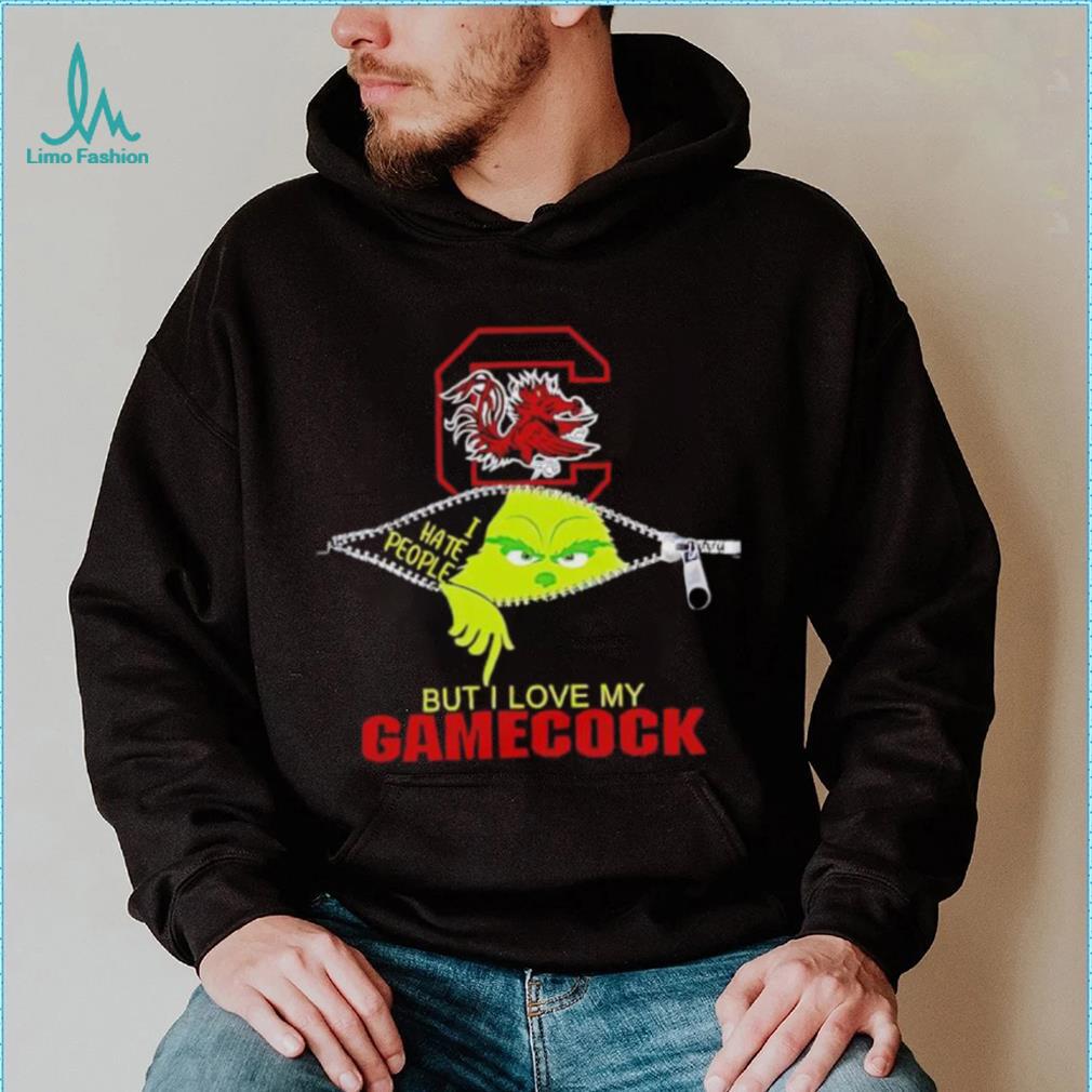 Grinch zipper I hate people but I love my South Carolina Gamecocks shirt Grinch zipper I hate people but I love my South Carolina Gamecocks shirt