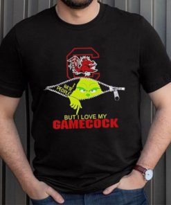 Grinch zipper I hate people but I love my South Carolina Gamecocks shirt