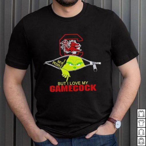 Grinch zipper I hate people but I love my South Carolina Gamecocks shirt