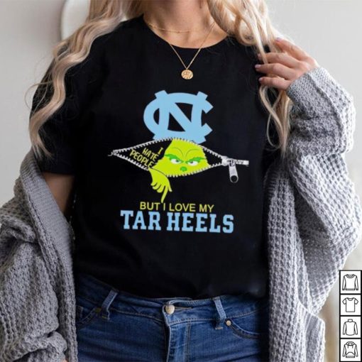 Grinch zipper I hate people but I love my Tar Heels shirt
