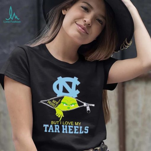Grinch zipper I hate people but I love my Tar Heels shirt