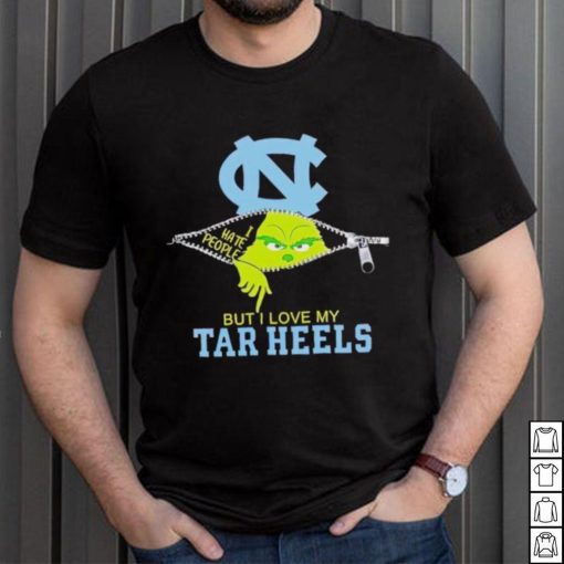Grinch zipper I hate people but I love my Tar Heels shirt