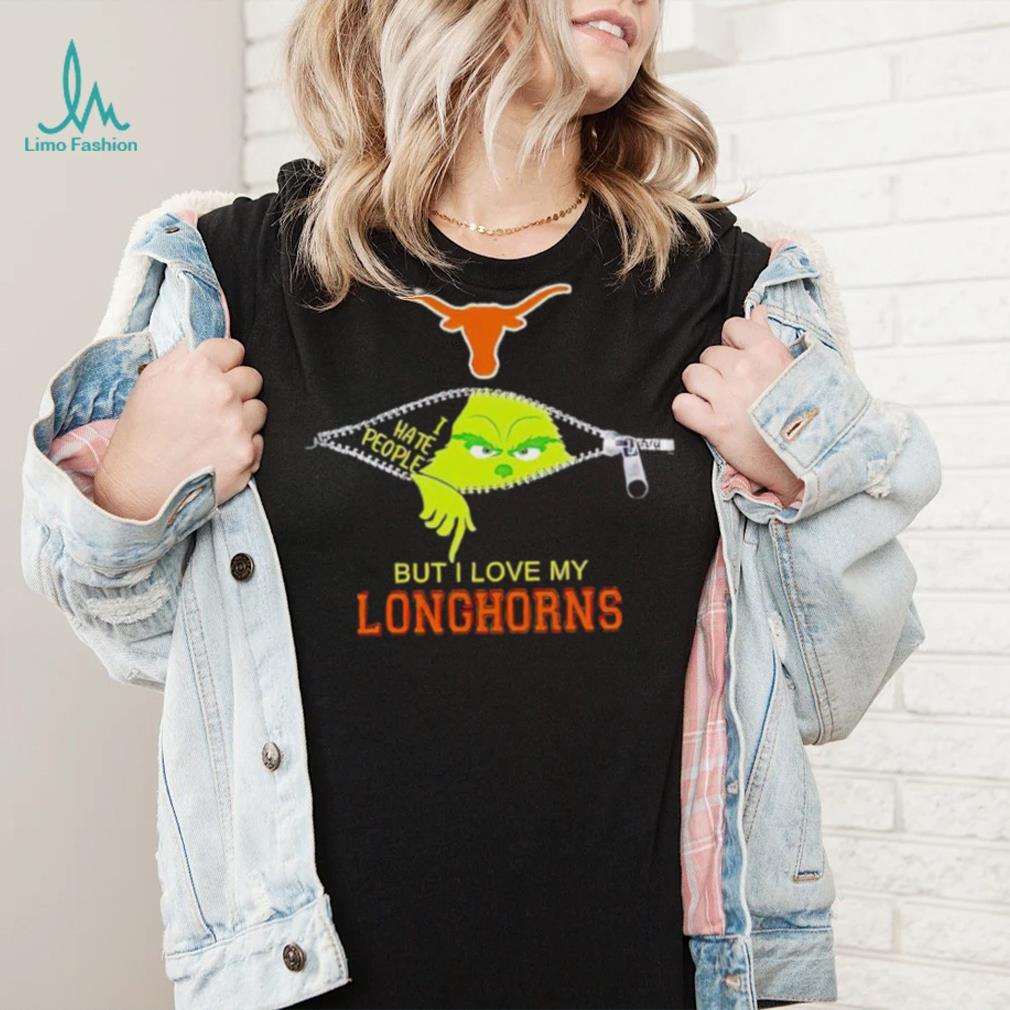 Grinch zipper I hate people but I love my Texas Longhorns shirt Grinch zipper I hate people but I love my Texas Longhorns shirt