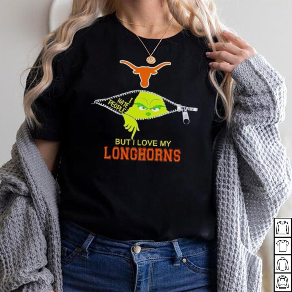Grinch zipper I hate people but I love my Texas Longhorns shirt Grinch zipper I hate people but I love my Texas Longhorns shirt