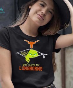 Grinch zipper I hate people but I love my Texas Longhorns shirt