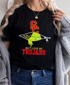 Grinch zipper I hate people but I love my USC Trojans shirt