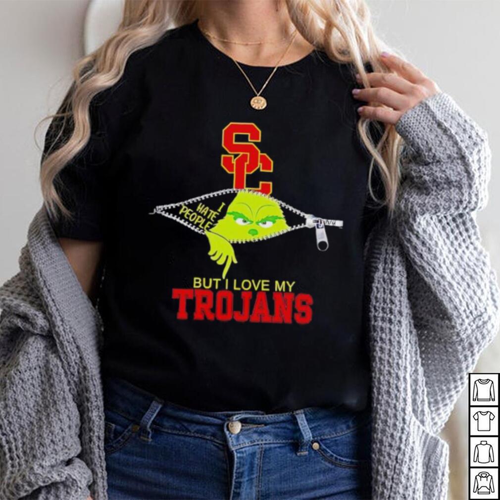Grinch zipper I hate people but I love my USC Trojans shirt Grinch zipper I hate people but I love my USC Trojans shirt