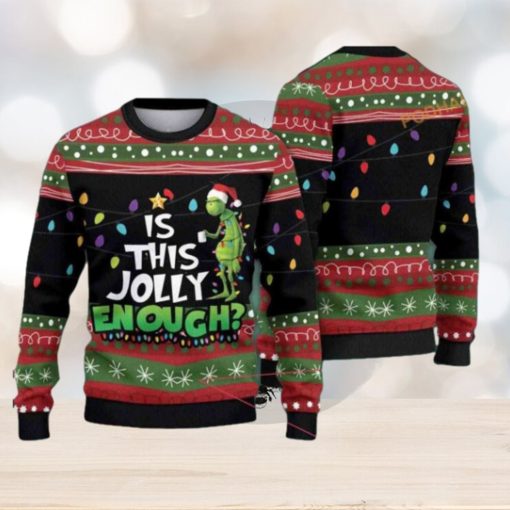 Grinch’s Jolly Mood Ugly Christmas Sweater for a Unique Xmas Party Look