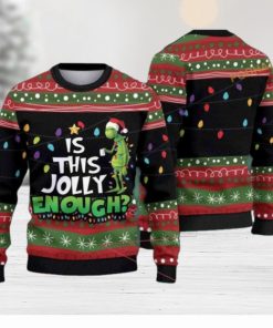 Grinch’s Jolly Mood Ugly Christmas Sweater for a Unique Xmas Party Look