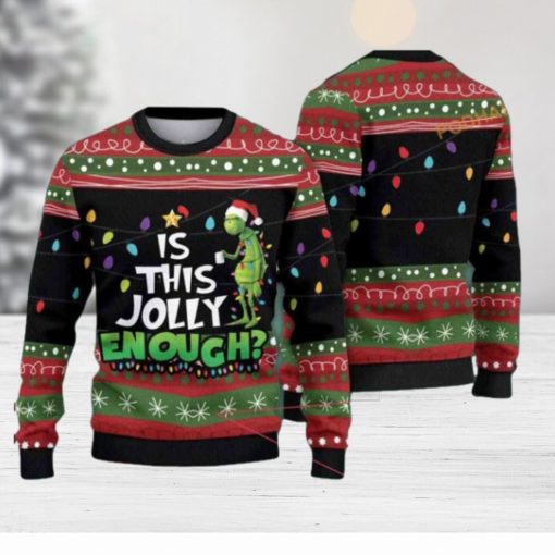 Grinch’s Jolly Mood Ugly Christmas Sweater for a Unique Xmas Party Look