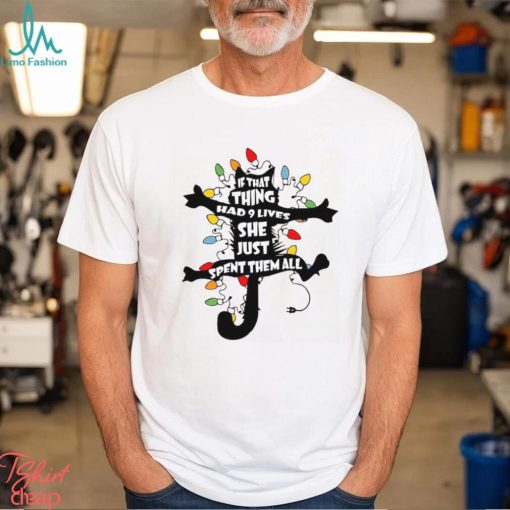 Griswold Cat Wrapped In Christmas Lights Shirt
