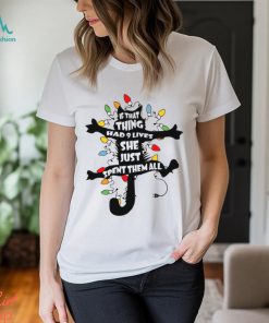 Griswold Cat Wrapped In Christmas Lights Shirt