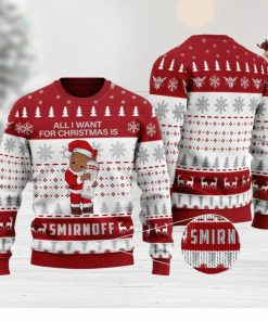 Groot All I Need For Christmas Is Smirnoff Vodka Ugly Christmas Sweater Cute Christmas Gift Ideas