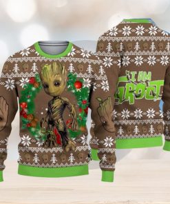 Groot I Am Groot Green Brown Christmas Disney 3D Sweater