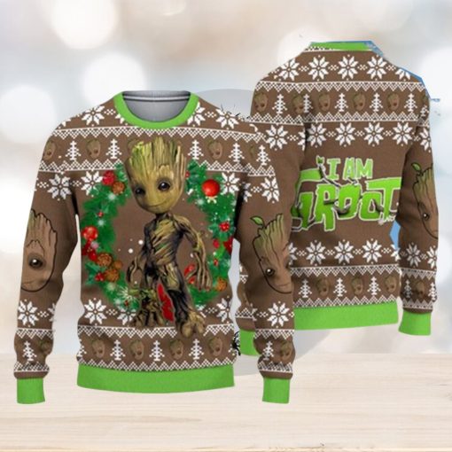 Groot I Am Groot Green Brown Christmas Disney 3D Sweater