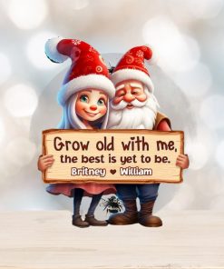 Grow Old With Me, The Best Is Yet To Be, Couple Gift, Personalized Acrylic Ornament, Santa Couple Ornament, Christmas Gift