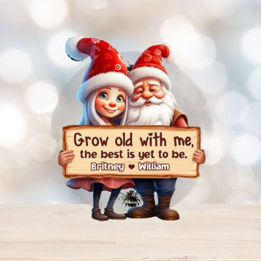 Grow Old With Me, The Best Is Yet To Be, Couple Gift, Personalized Acrylic Ornament, Santa Couple Ornament, Christmas Gift