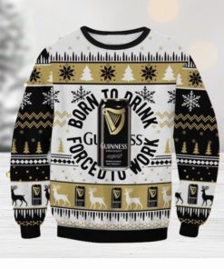 Guinness Born To Drink Christmas Ugly Sweater Gift For Men And Women