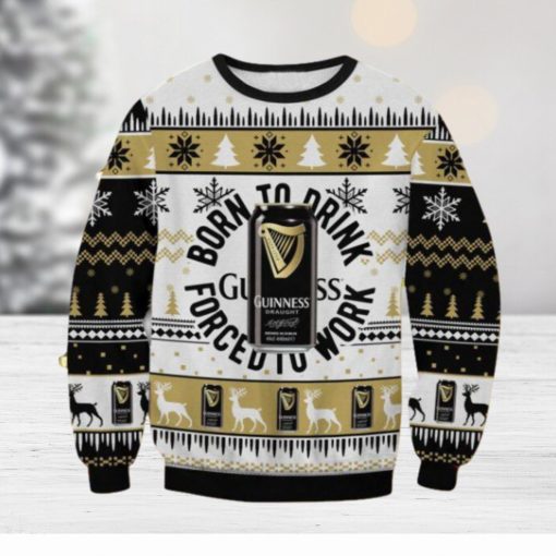 Guinness Born To Drink Christmas Ugly Sweater Gift For Men And Women